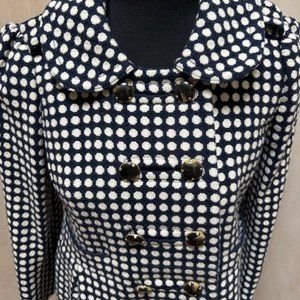 Vintage Juicy Couture Polkadot Peacoat Size Small